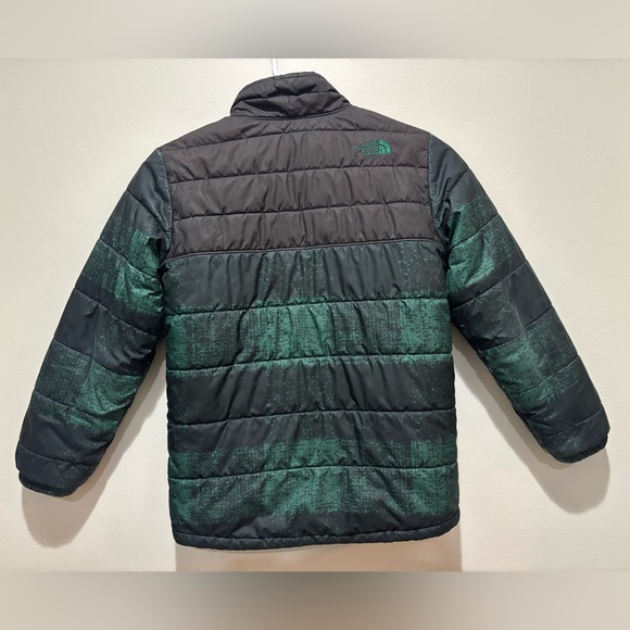 The North Face Reversible Mount Chimborazo Jacket Boys Small 7/8 Green Black - Picture 4 of 12